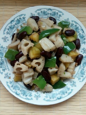 Stir-fried Lotus Root with Red Kidney Beans recipe