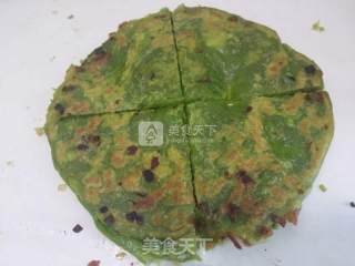 Spinach Sauce and Chopped Green Onion Cake recipe