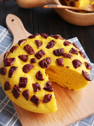 Pumpkin and Red Date Hair Cake recipe