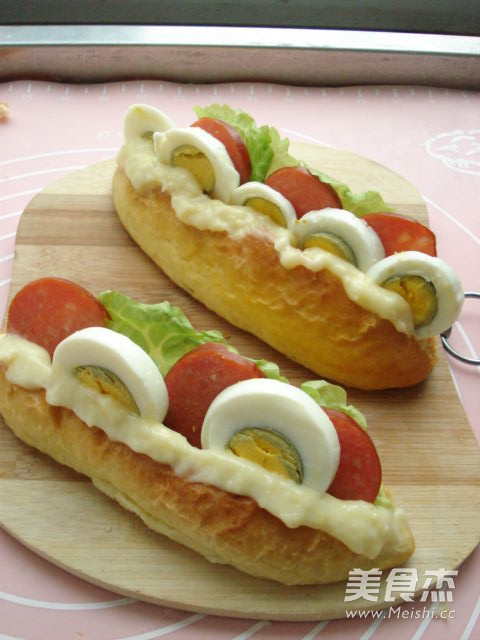 Hot Dog Buns with Corn Salad Dressing recipe