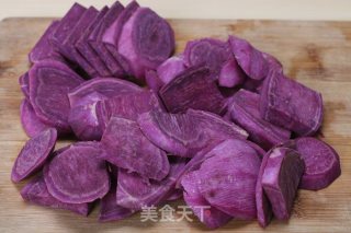 Net Red Fairy Bean Cake丨purple Sweet Potato Fairy Bean Cake that Can be Done in One Pan recipe