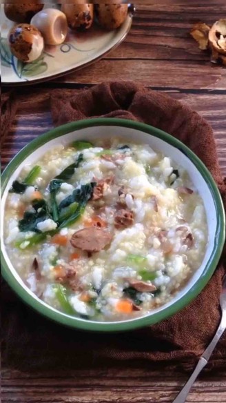 Chicken Liver and Spinach Porridge recipe