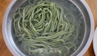 Spinach Noodles with Meatballs in Italian Sauce recipe