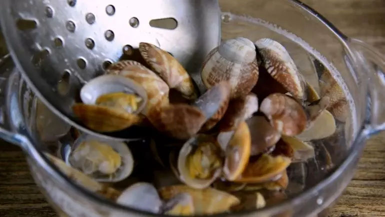 Clams with Salad recipe