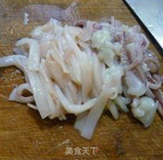 Fried Squid with Mustard and Daylily recipe