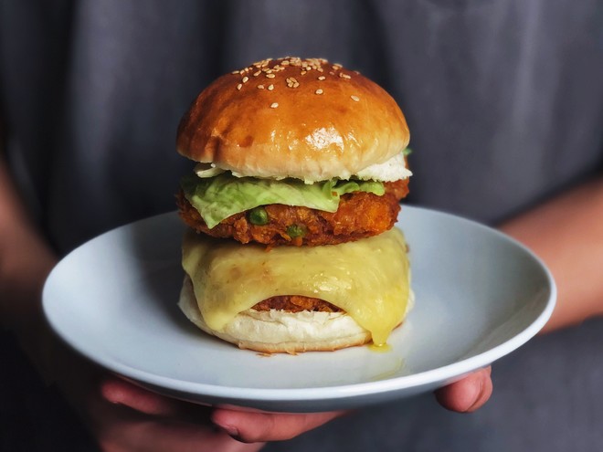 Super Detailed Homemade Healthy Hamburger Chicken Patties｜oven Version of Tianyuan Crispy Chicken Burger #healthymeals#