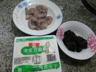 Tofu with Seaweed and Shrimp recipe