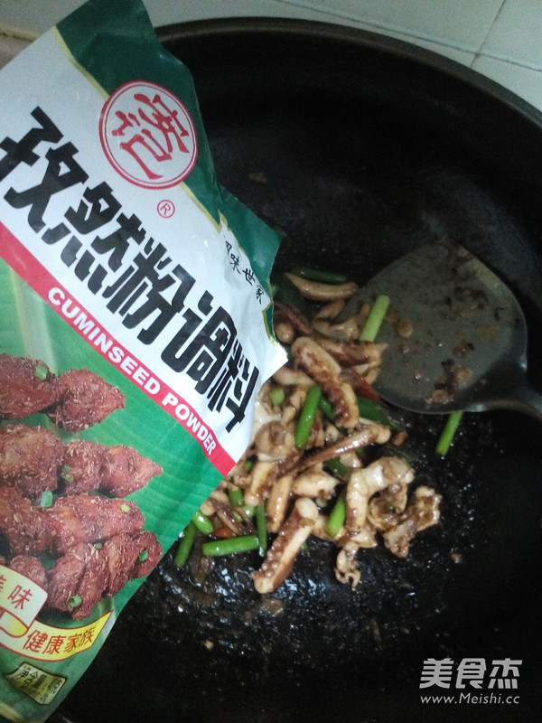 Spicy Squid with Cumin recipe