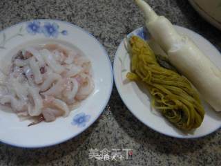 Fried Squid with Pickled Vegetables and Rice White recipe