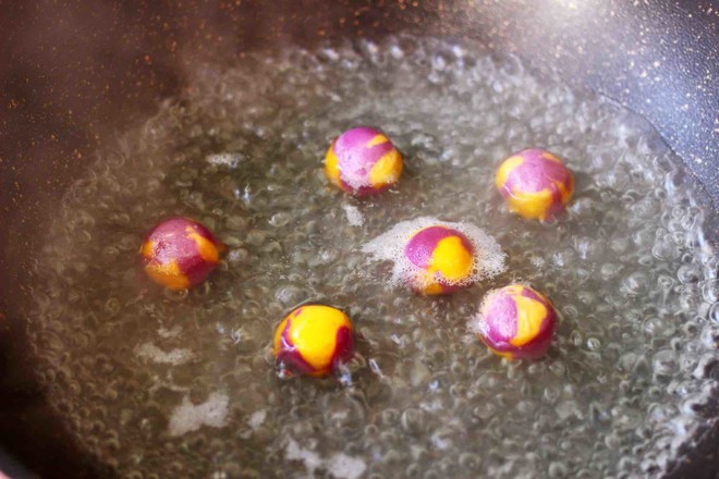 Purple Sweet Potato Pumpkin Two-color Bean Paste Gnocchi recipe