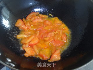 Tomato Boiled Rice Cake recipe