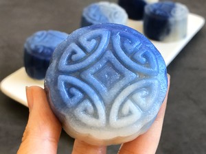 No Steaming and No Baking ㊙️easy to Learn丨super Beautiful Blue and White Porcelain Snowy Mooncakes recipe