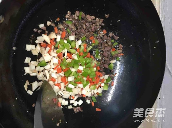 Duck Gizzard Fried Rice recipe