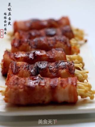 #东 Shot Steak Machine#bacon and Mushroom Rolls recipe