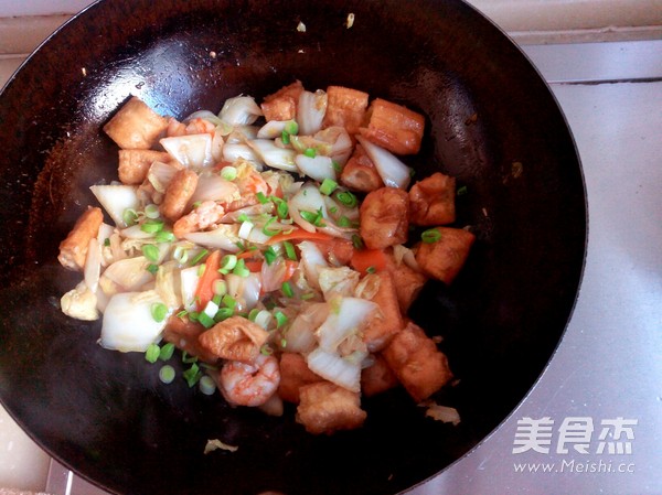 Choy Sum Stir-fried Fritters recipe