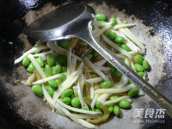 Stir-fried Edamame with Mustard recipe