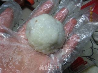 Glutinous Rice Balls with Rose Red Bean Paste recipe