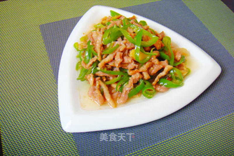 Shredded Pork with Green Pepper--ordinary Home Cooking recipe