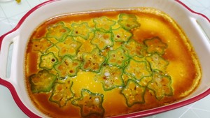 Conquer You with Face Value ~ Okra Steamed Egg recipe