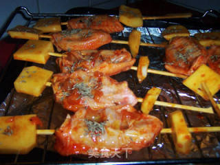 Garlic Chicken Wing Skewers recipe