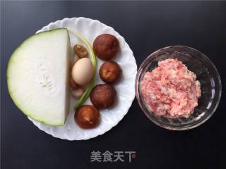 Grilled Winter Melon with Mushroom Meatballs recipe