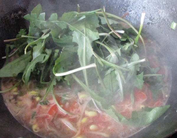 Dandelion Egg Soup recipe