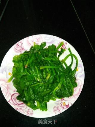 Fried Oyster Mushroom and Spinach with Egg recipe