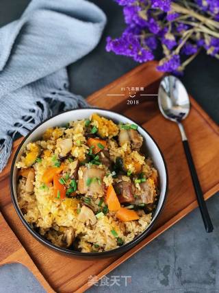 Liqiu Paste Autumn Fat ~ Pumpkin Ribs Braised Rice recipe