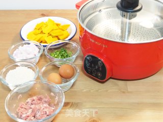 Pumpkin and Egg Beef Congee recipe