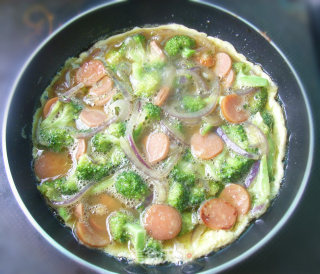 Broccoli Sausage Omelet recipe