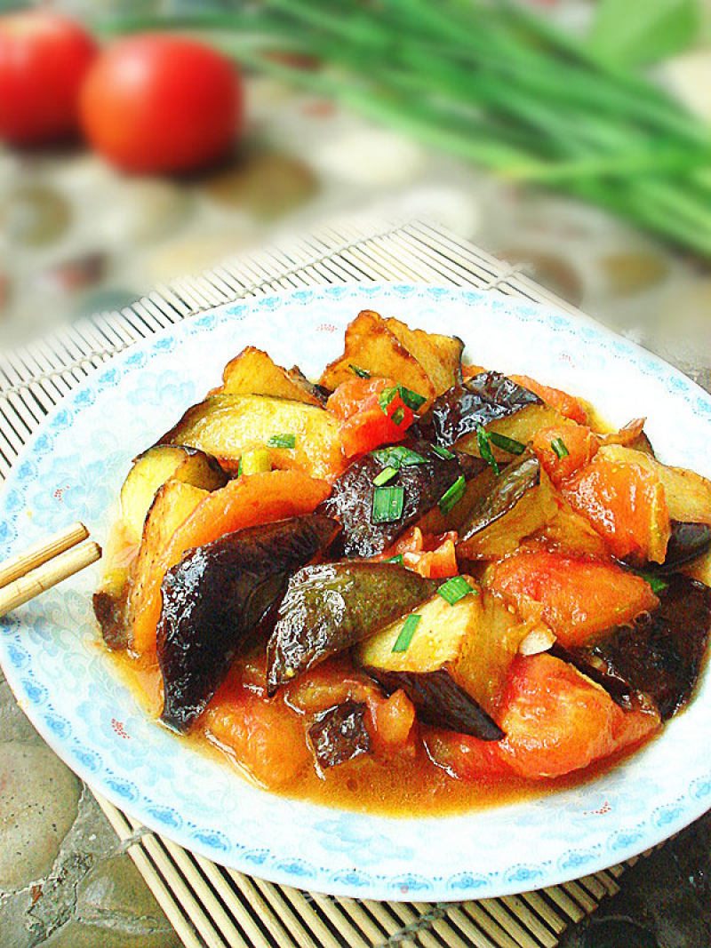 Grilled Eggplant with Tomatoes recipe