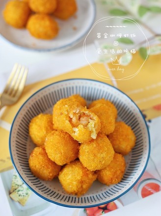 Golden Curry Shrimp Rice Ball recipe
