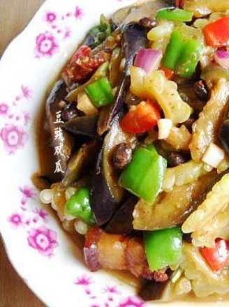 Stir-fried Eggplant with Bitter Gourd recipe