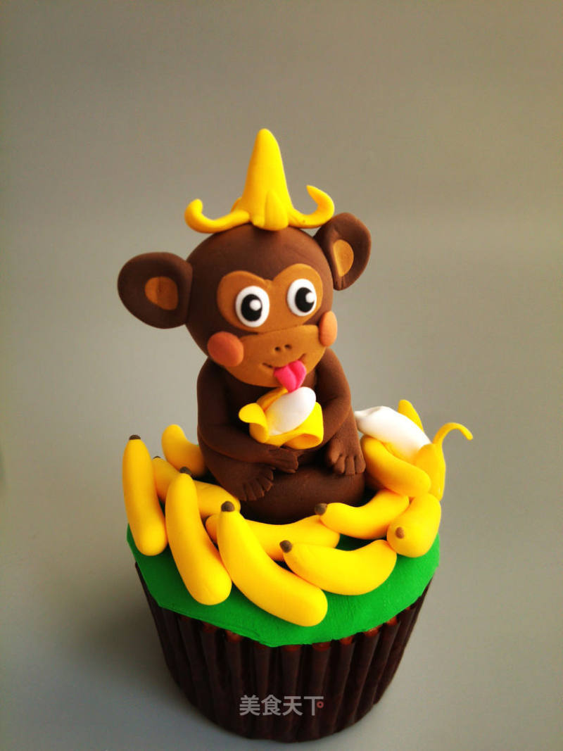 #柏翠大赛# Monkey Race Lei Fondant Cup Cake recipe