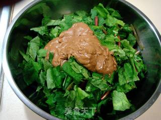 Radish Leaves with Mustard Sauce recipe