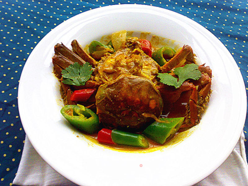 Boiled Hairy Crab in Curry Oil recipe