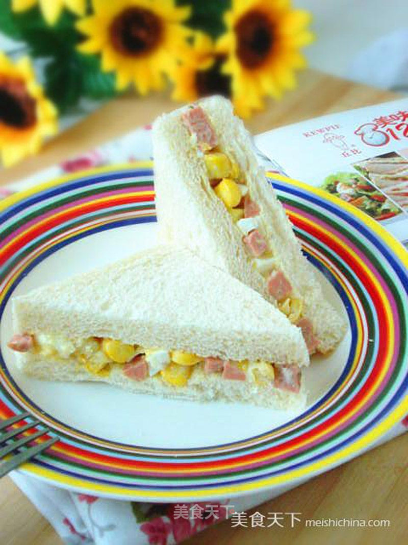 [trial Report of Chobe Series Products] Corn Salad Sandwich recipe