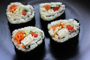 [healthy Meals] Low-calorie "cauliflower Rice" Sushi recipe