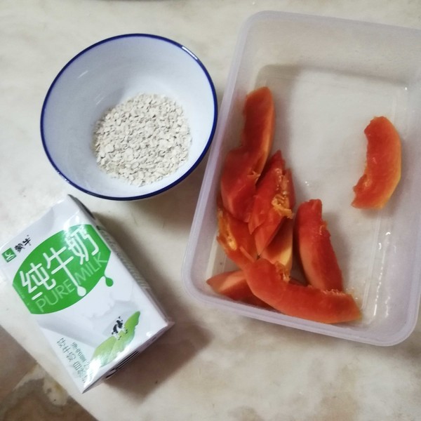 Beauty and Fullness are Super Strong~~papaya Stewed Oat Milk recipe