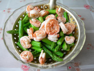 Asparagus Mixed with Shrimp recipe