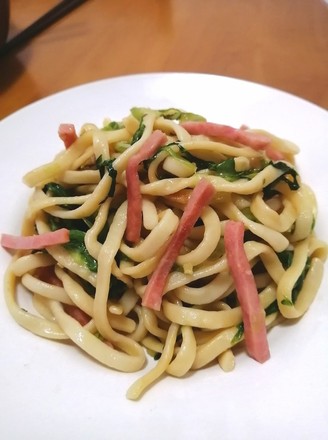 Fried Noodles with Luncheon Meat