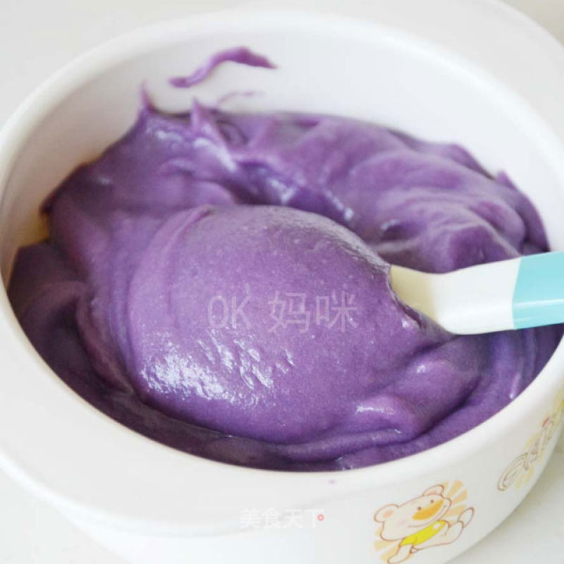 Purple Sweet Potato Milk Mash-supplementary Food for Lazy Moms recipe