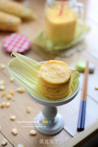 Nutritious Breakfast---fresh Milk Corn Juice + Corn Cake recipe