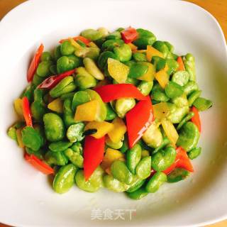 Carrot and Broad Bean Stir-fry recipe
