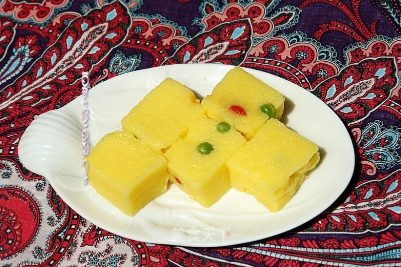 Little Gold Bricks ~ Corn Paste Panna Cotta recipe