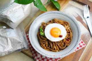 Rye Noodles with Egg and Scallion Oil recipe