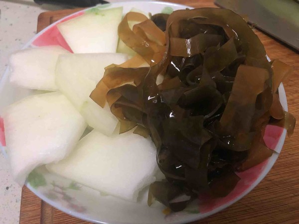 Winter Melon Seaweed Salted Pork Knuckle Soup recipe