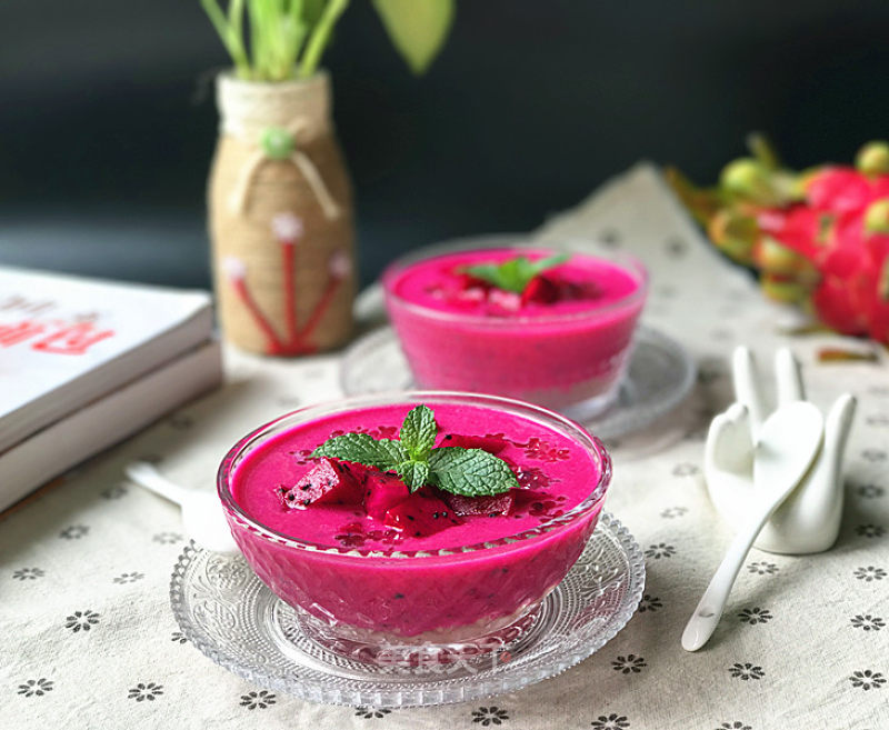 Dragon Fruit Coconut Milk Sago recipe