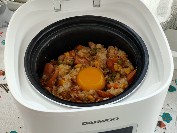 Lazy Sausage Claypot Rice (rice Cooker Version) recipe