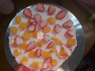 Mango Flower Cream Cake recipe